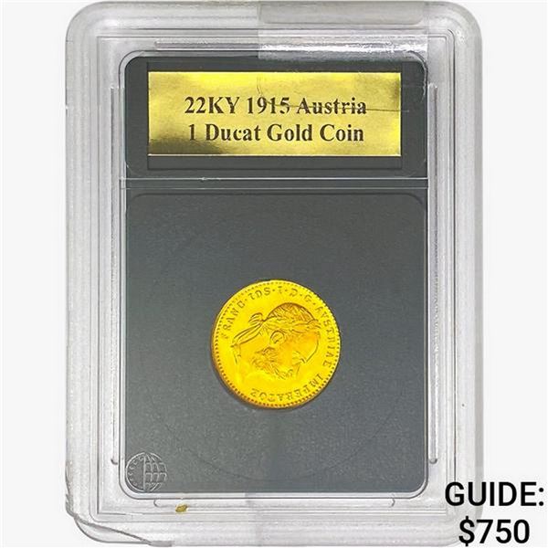 1915 22KY Gold Austria 1 Ducat