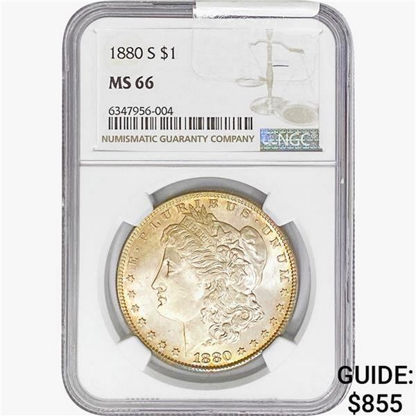 1880-S Morgan Silver Dollar NGC MS66