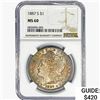 Image 1 : 1887-S Morgan Silver Dollar NGC MS60