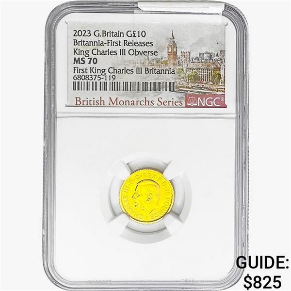 2023 1/10oz G.B. 10 Pounds King NGC MS70