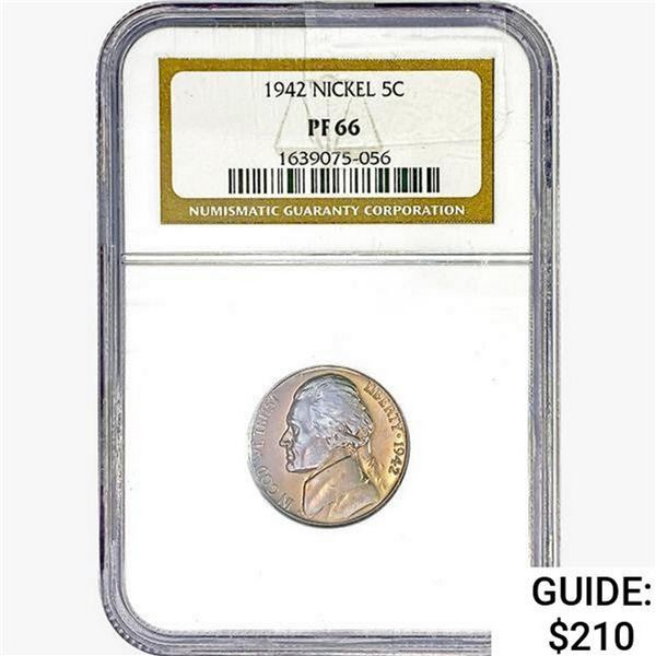 1942 Jefferson Nickel NGC PF66