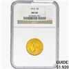 Image 1 : 1912 $5 Gold Half Eagle NGC MS60