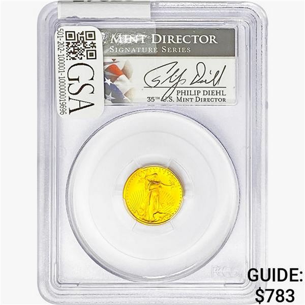 2001-W US 1/10oz. Gold $5 Eagle PCGS PR69 DCAM