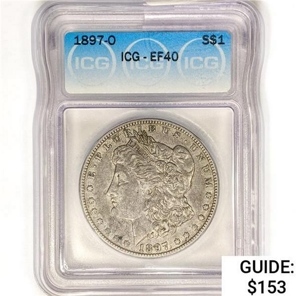 1897-O Morgan Silver Dollar ICG EF40