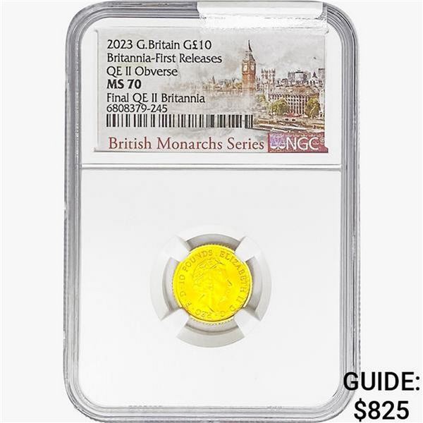 2023 1/10oz G.B. 10 Pounds NGC MS70