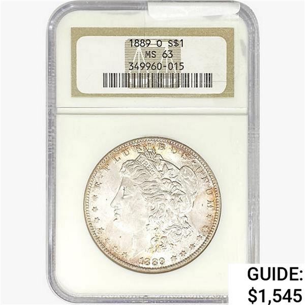 1889-O Morgan Silver Dollar NGC MS63