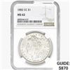 Image 1 : 1882-CC Morgan Silver Dollar NGC MS62