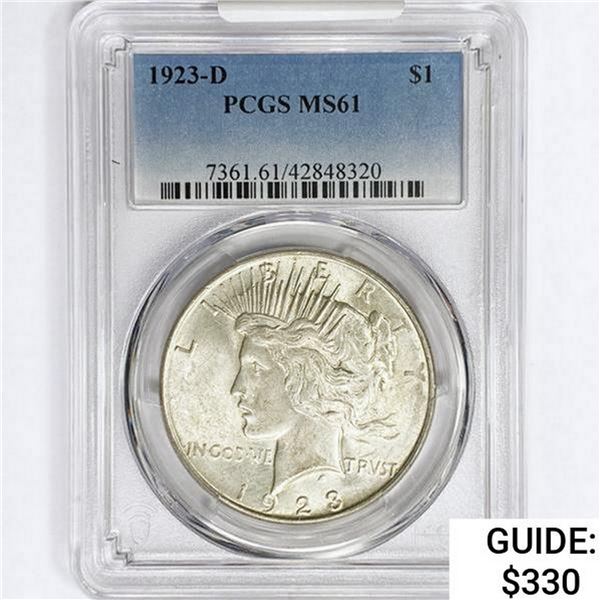 1923-D Silver Peace Dollar PCGS MS61