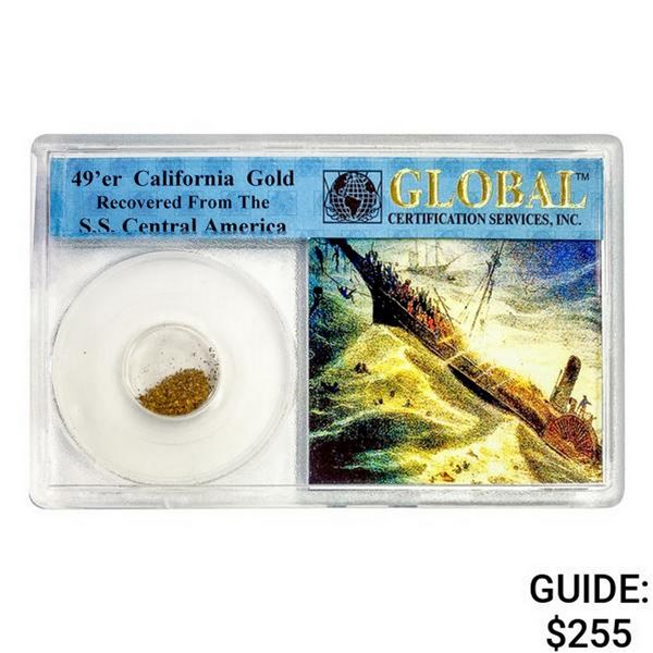 1857 49er CA Pinch of Gold S.S. Shipwreck Cen. Am.