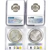 Image 2 : 1881-2020 [4] 2 5C, 2 Silver $1 NGC/PCGS