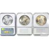 Image 2 : 1881-1924 [3] US Silver Dollars PCI/NGC MS