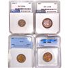 Image 1 : 1883-1937 [4] Varied Coins 25C, 10C & 5C [2]