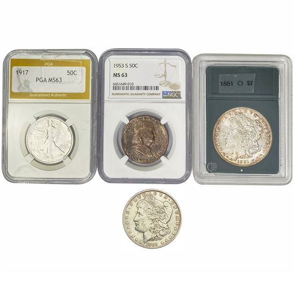 1881-1953 [4] 2 50C, 2 $1
