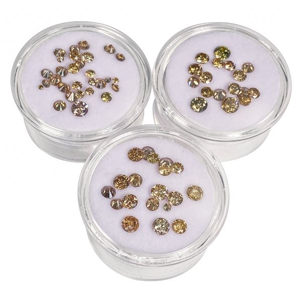 6.68 CTW Round Cut Diamond - Natural - Brown - I to VS range