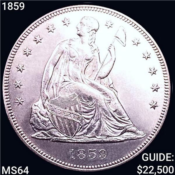 1859 Seated Liberty Dollar CHOICE BU