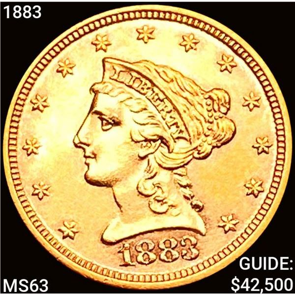 1883 $2.50 Gold Quarter Eagle CHOICE BU