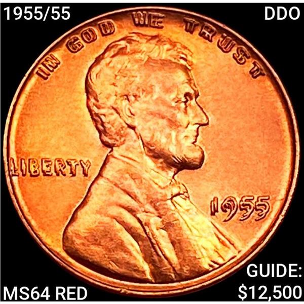 1955/55 DDO Wheat Cent CHOICE BU RD