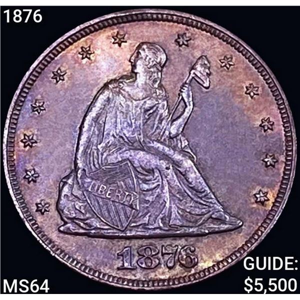 1876 Twenty Cent Piece CHOICE BU