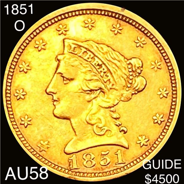 1851-O $2.50 Gold Quarter Eagle CHOICE AU