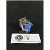 Image 1 : Interesting Fork Art Ring w/ Blue Stone