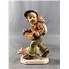 Image 1 : Vintage Friedel Bavaria W.Germany Hand Painted 5.5" Boy Figure w/ Pigs