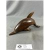Image 2 : Lot Of Vintage Home Décor - 5" H Pottery Incense Holder Marked P.J.R. '90, 11" Polished Wood Dolphin