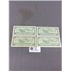 Image 2 : 4  1954 Canadian Dollar Bills