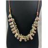 Image 2 : Unusual Enamelled Metal & Pearl Necklace (Indian?)