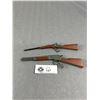 Image 2 : 2 Vintage Miniature Cast Metal & Faux Wood Rifles - 8" L