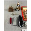 Image 2 : Vintage Collectibles - Lighter, Tape Measures, Pocket Knife, Firenze Picture Book Etc