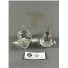 Image 1 : Vintage Blown Glass Paperweights - Clear w/ Controlled Bubbles