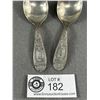 Image 2 : 2 Vintage 1960's Sterling Silver Engraved Baby Spoons - 45.2g