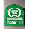 Image 1 : 27.5" x 30" Double Sided Metal "Quaker State Oil" Sign