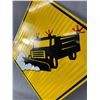 Image 2 : 17.5" x 17.5" "Snowplow" Reflective Metal Road Sign