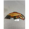 Image 1 : George Matilpi Northwest Coast Hand Carved & Painted Wood Salmon Kwakiutl First Nation - Signed 11.5