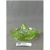 Image 3 : Vintage 6” Uranium Green Depression Glass Citrus Juicer Reamer - Great Glow - Some Chipping
