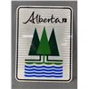 Image 1 : 23.5" x 17.75" Metal "Alberta" Reflective Road Sign