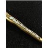 Image 2 : Interesting 3" Long Heavy Shell Inlaid Spike Pendant