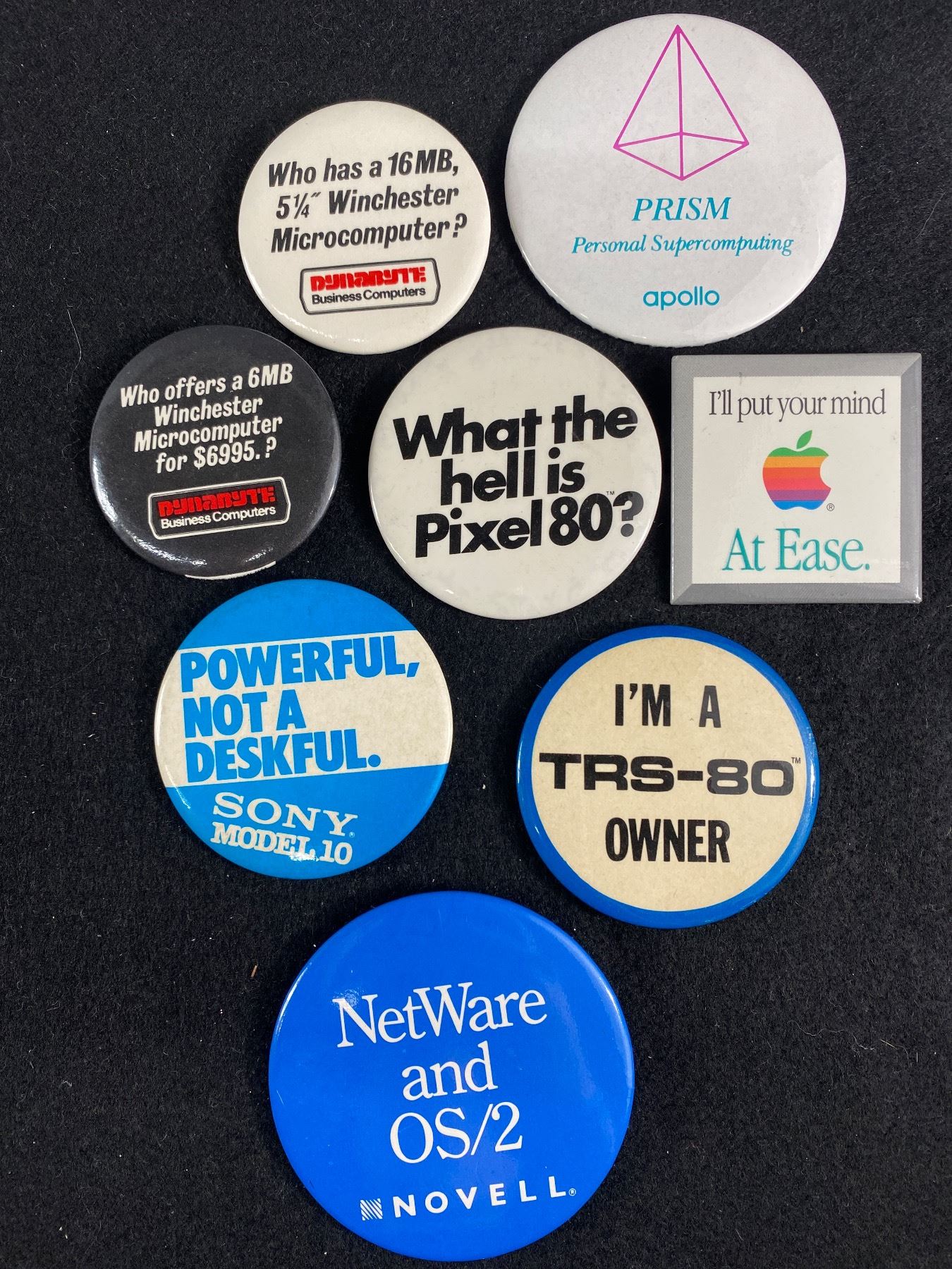 Computer Science Pin Badge 8 Vintage Computer Pins/Badges