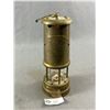 Image 1 : Vintage Heavy Brass "British Coal Mining Company, Wales U.K" 8.5" H Lamp w/ Glass Insert & 3" Hook
