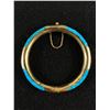 Image 1 : Very Pretty Gold Plated Turquoise Bangle