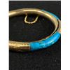 Image 2 : Very Pretty Gold Plated Turquoise Bangle