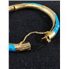 Image 3 : Very Pretty Gold Plated Turquoise Bangle