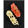 Image 2 : Antique Carved Brooches & Earrings