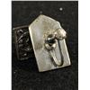 Image 2 : Antique Sterling Crest Motif Earrings