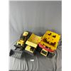 Image 2 : 3 Vintage Metal Tonka Toys - 2 Dump Trucks & 1 Grader. Approx. 16" Long Each