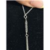 Image 2 : Sterling Silver Long Tassle Necklace w/ 7 Diamonds