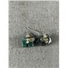 Image 2 : Vintage Pair Of Hand Carved BC Jade, Polar Bear Earrings