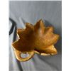Image 2 : Nice 11.5" Wood Carved Maple Leaf Bowl, 4" Ceramic Heart Trinket Box & 12" Jewelry Tree w/ Jewelry