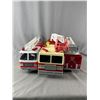 Image 2 : 3 - (2000 ,2010 & 2011) Hasbro Tonka Battery Operated Fire Trucks. Untested. 16" L (2) & 22"L